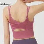 Reggiseno Crop Top Aiithuug con Schiena in Rete: Il Compagno Ideale per il tuo Allenamento Yoga