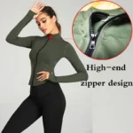 Giacche da Donna Full Zip-up per Allenamento e Corsa Aiithuug: Stile e Funzionalità in un Unico Capo - immagine 2