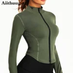 Giacche da Donna Full Zip-up per Allenamento e Corsa Aiithuug: Stile e Funzionalità in un Unico Capo - immagine 3