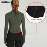 Giacche da Donna Full Zip-up per Allenamento e Corsa Aiithuug: Stile e Funzionalità in un Unico Capo - immagine 4