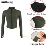 Giacche da Donna Full Zip-up per Allenamento e Corsa Aiithuug: Stile e Funzionalità in un Unico Capo - immagine 5