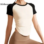 Aiithuug Vita Più Sottile Quick Dry Yoga Shirt: Il Top Ideale per Donne Attive