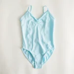 Body da balletto per bambine con bretelle in cotone e lycra - immagine 5