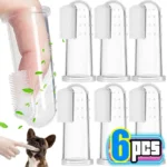Silicone morbido Pet Finger Cuff spazzolini da denti spazzola per cani alito cattivo tartaro