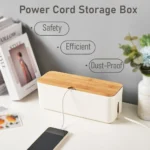 Scatola Organizer per Cavi con Coperchio - Gestione e Sicurezza dei Cavi per Casa e Ufficio