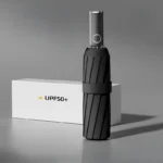 Ombrello automatico tinta unita antivento parasole pieghevole protezione UV automatico chiudi UPF50 - immagine 2