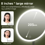 DOCO Specchio per il Trucco Mini Desktop con LED - Eleganza e Funzionalità - immagine 4