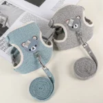 Set di imbracature e guinzagli per conigli più recenti accessori per animali domestici coniglietto imbracature per gilet guinzagli per conigli per animali domestici da passeggio all'aperto - immagine 3