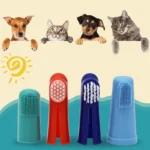 1/3 Pcs Soft Pet Finger Dog spazzolino da denti per cani - immagine 2
