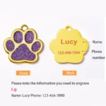Personalizzato incisione animale domestico ID nome Tag cane anti-perso collare personalizzato guinzaglio accessori Cat ID telefono Tag pendente decorazioni per cuccioli - immagine 3