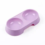 Cani e gatti alimentazione doppia ciotola Macarons ciotola di alimentazione in plastica doppia ciotola Pet B gufo alimentazione dell'acqua potabile - immagine 3