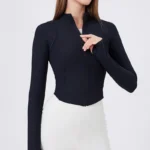 Giacca Sportiva da Corsa Hearuisavy ad Alta Elasticità con Cerniera - Tuta Activewear Donna - immagine 6