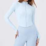Giacca Sportiva da Corsa Hearuisavy ad Alta Elasticità con Cerniera - Tuta Activewear Donna - immagine 2