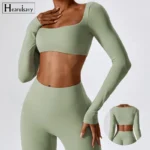 Top Sportivo “Naked Feeling” a Maniche Lunghe per Yoga e Running - Hearuisavy