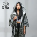 Nu-Giugno Poncho Asciugamano da Spiaggia con Cappuccio - Ad Asciugatura Rapida e Ultra Assorbente