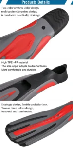 Pinne da Immersione Professionali a Pinna Lunga - Mono Full Pocket per Nuoto e Snorkeling - immagine 5