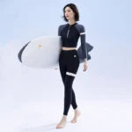 Costume da Bagno Sportivo Donna AquaPlay - Rash Guard con Gonna e Maniche Lunghe - immagine 6
