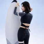 Costume da Bagno Sportivo Donna AquaPlay - Rash Guard con Gonna e Maniche Lunghe - immagine 2