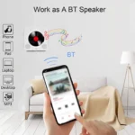 Lettore CD Portatile Bluetooth con Altoparlante, Schermo LED e Radio FM – Con Telecomando IR, Montabile a Parete - immagine 3