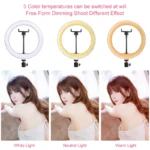 Ring Light LED 6-14” con Treppiede – Luce per Selfie, Live Streaming e Fotografia - immagine 2