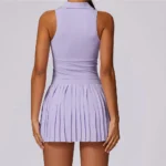Sweltering - Set Sportivo Donna 2 Pezzi con Top e Gonna-Shorts Push Up - immagine 2