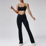 Sweltering - Set Yoga 2 Pezzi Nude Feeling per Donna con Reggiseno Push Up e Leggings a Vita Alta, Abbigliamento Sportivo per Fitness, Running e Allenamento - immagine 4