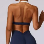 Sweltering - Reggiseno Sportivo Donna Halter Top Push-Up per Yoga e Fitness, Traspirante e Asciugatura Rapida