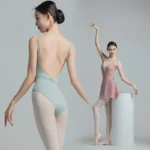 Elegante Body da Ginnastica per Balletto – Alta Croce, Colletto Impiombato a Coda di Pesce con Apertura a Forma di U - immagine 3