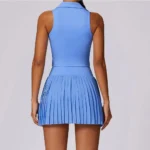 Sweltering - Set Sportivo Donna 2 Pezzi con Top e Gonna-Shorts Push Up
