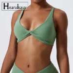 Hearuisavy Reggiseno Sportivo Push-Up – Gym Top Donna per Yoga e Allenamento