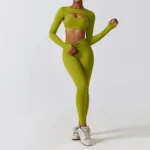Set Yoga 2/3 Pezzi Donna - Tuta da Allenamento con Push Up, Fitness e Yoga