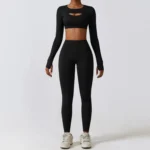 Set Yoga 2/3 Pezzi Donna - Tuta da Allenamento con Push Up, Fitness e Yoga - immagine 4