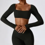 Sweltering - Crop Top Yoga Donna, Maglietta da Corsa a Maniche Lunghe per Fitness e Allenamento - immagine 5