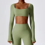 Sweltering - Crop Top Yoga Donna, Maglietta da Corsa a Maniche Lunghe per Fitness e Allenamento - immagine 3