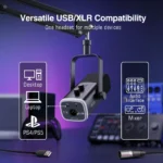Kit Microfono da Gioco FIFINE XLR/USB con Supporto Muto, RGB, e Braccio per Cuffie – Microfono Dinamico per PC e PS5/4 con Mixer Amplificatore AM8T - immagine 6