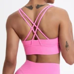 Hearuisavy - Reggiseno Sportivo Push-Up con Incrocio sul Retro per Yoga e Allenamento - immagine 5