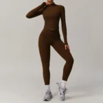 Sweltering - Set Yoga da Donna con Cerniera e Maniche Lunghe, Tuta Sportiva per Allenamento, Fitness e Corsa, Abbigliamento da Palestra - immagine 5