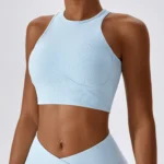 Reggiseno Sportivo Sexy Rib Yoga Bra – Fitness Top Donna, Senza Cuciture, Push-Up, Intimo Sportivo Ad Alto Impatto - immagine 4