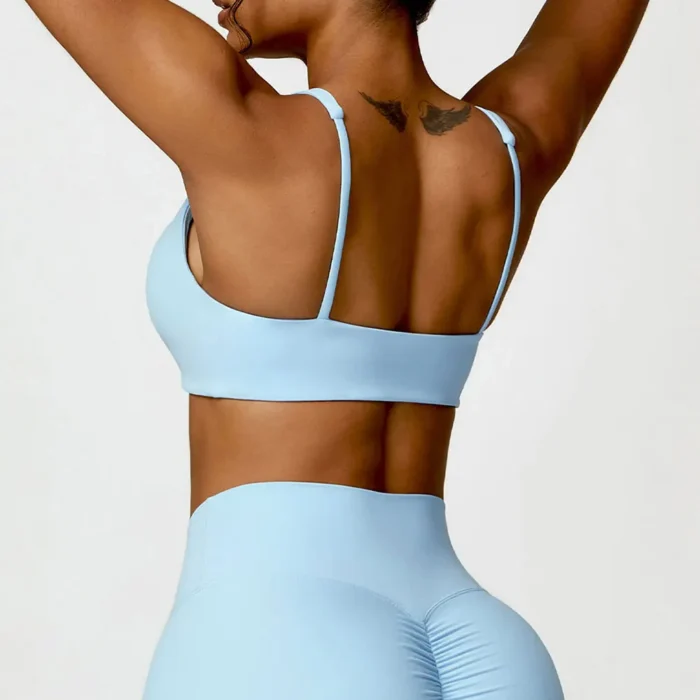 Sweltering - Donna Sling Reggiseno Sportivo Push Up, Yoga & Fitness Crop Top, Intimo Sportivo Traspirante - immagine 4