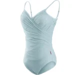 Body da Danza Elegante da Donna | Scollo a V e Pieghettato per Ginnastica, Pattinaggio e Costumi da Bagno - immagine 2