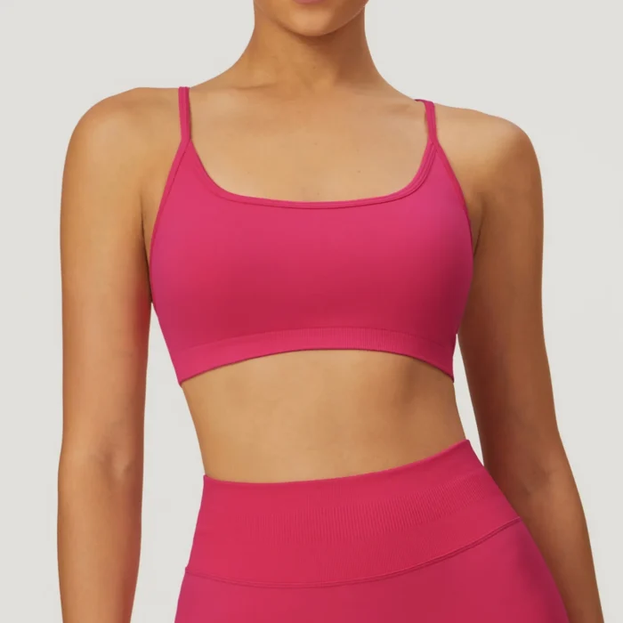 Sweltering - Reggiseno Sportivo Donna Senza Cuciture con Spalline Incrociate - immagine 3