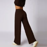 Sweltering - Pantaloni Sportivi Donna a Gamba Larga, Pantaloni Casual a Vita Alta con Elastico - immagine 4