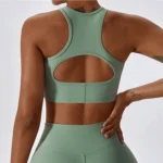 Reggiseno Sportivo Sexy Rib Yoga Bra – Fitness Top Donna, Senza Cuciture, Push-Up, Intimo Sportivo Ad Alto Impatto - immagine 2