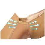 Scarpe da Ballo Jazz in Vera Pelle per Bambine e Adulti - Con Suola Antiscivolo e Design Slip-On - immagine 4
