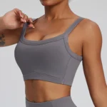 Sweltering - Reggiseno Sportivo Elastico a Forma di U per Donna, Push Up, Antiurto, Asciugatura Rapida per Yoga, Fitness e Corsa