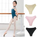 Sweltering - Slip da Balletto per Bambine con Taglio Alto per Danza Classica e Ginnastica