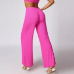 Sweltering - Pantaloni Sportivi Donna a Gamba Larga, Pantaloni Casual a Vita Alta con Elastico - immagine 2