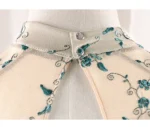 Body da Balletto per Donna, Maglia da Ricamo con Colletto alla Coreana e Fibra Nascosta, Body Elegante a Forma di V - immagine 6