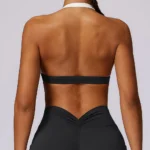Sweltering - Reggiseno Sportivo Donna Halter Top Push-Up per Yoga e Fitness, Traspirante e Asciugatura Rapida - immagine 4