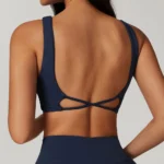 Sweltering - Reggiseno Yoga Donna con Spalline Incrociate e Schiena Hollow Back
